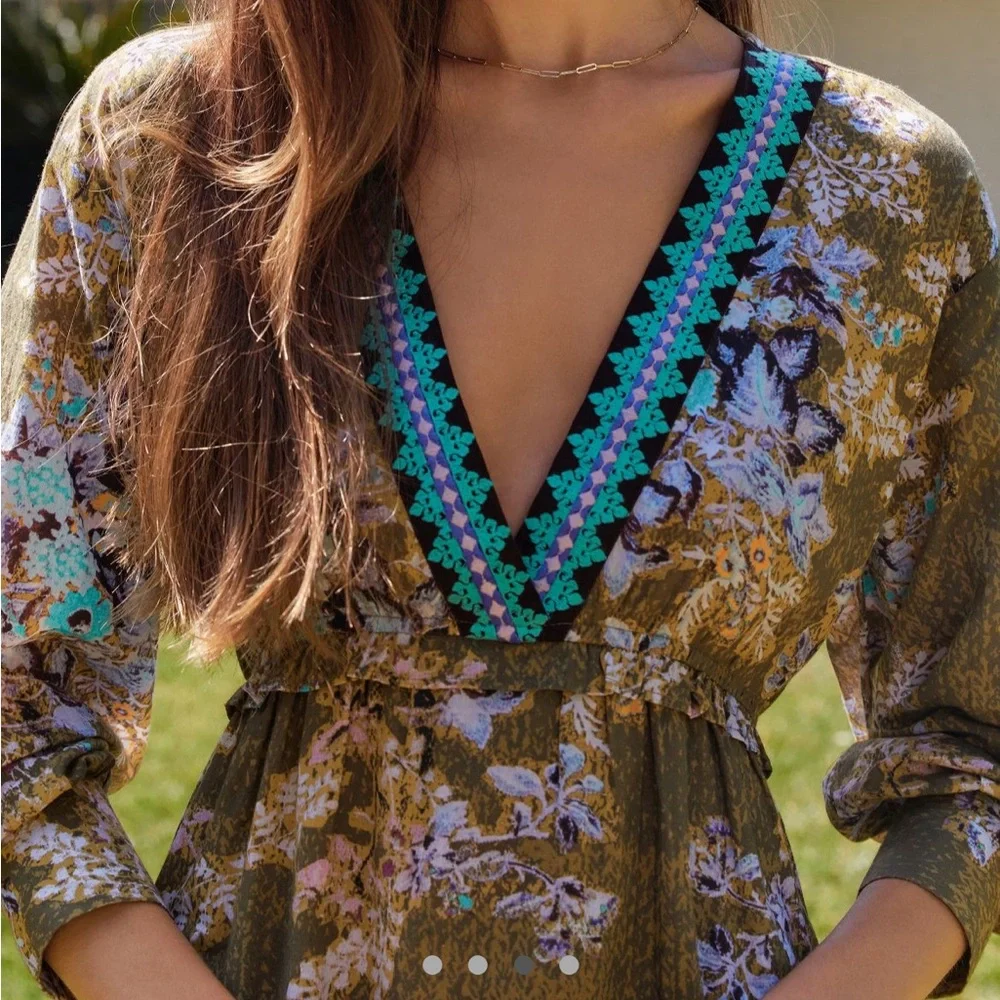 Anthropologie Ro's Garden Indiana Midi Dress - Picture 7 of 7